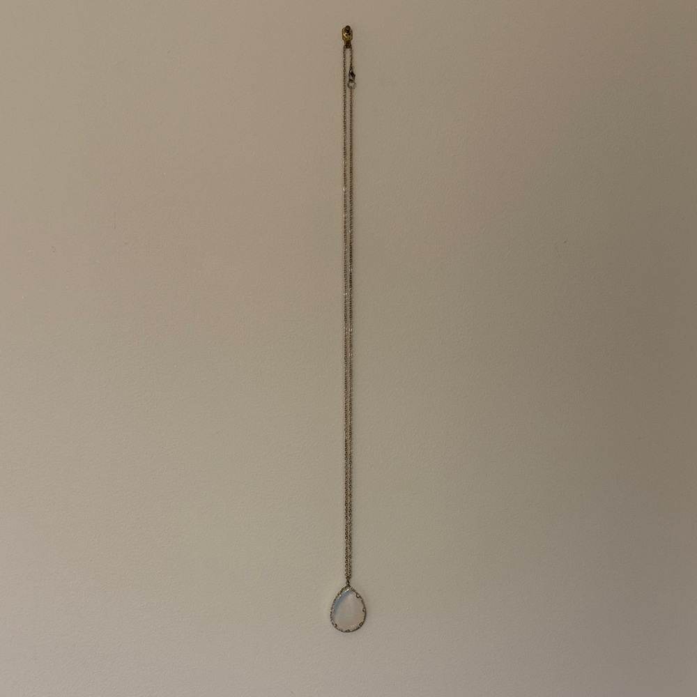 Teardrop Pendant Necklace | Altar’d State | Gold / White